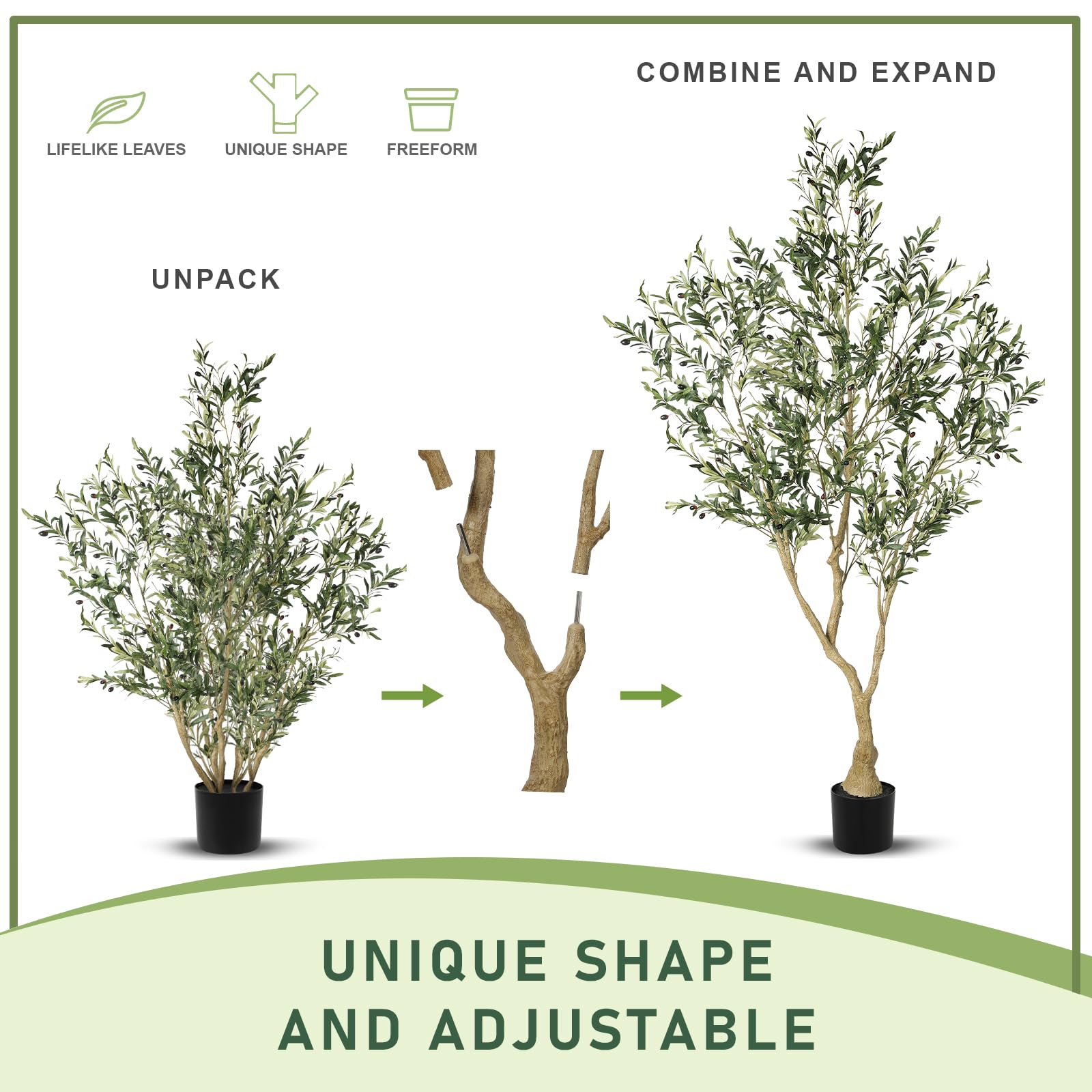 Amazon.com: LYERSE Olive Trees Artificial Indoor - Faux Olive Tree